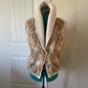 Angora fur sweater vest